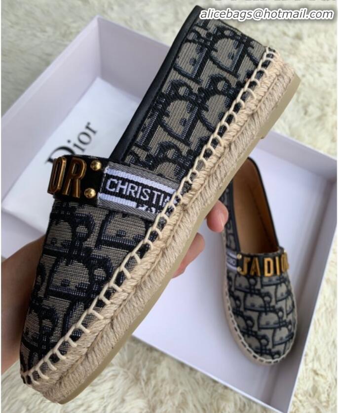 Perfect Dior J'Adior Espadrilles in Blue Oblique Canvas G12008 2020