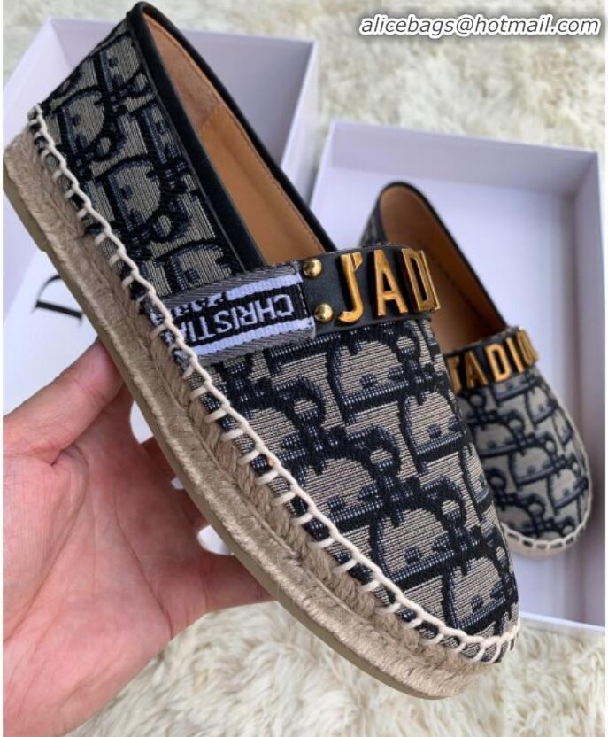 Perfect Dior J'Adior Espadrilles in Blue Oblique Canvas G12008 2020