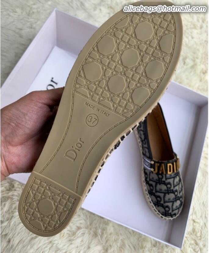 Perfect Dior J'Adior Espadrilles in Blue Oblique Canvas G12008 2020