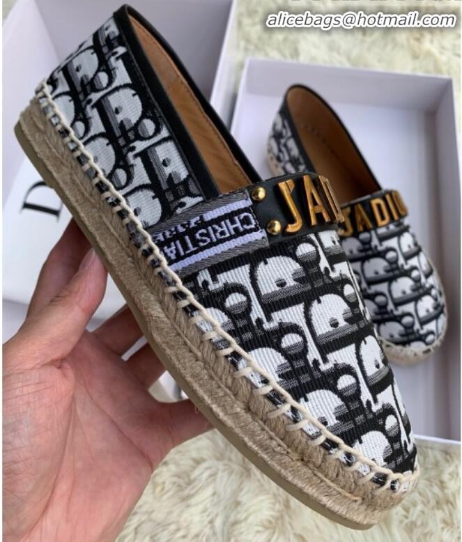 Unique Grade Dior J'Adior Espadrilles in Black Oblique Canvas G12010 2020