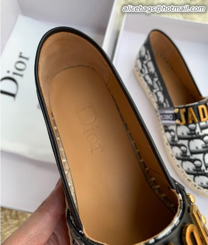 Unique Grade Dior J'Adior Espadrilles in Black Oblique Canvas G12010 2020