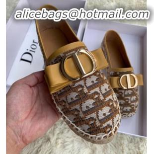 Super Quality Dior CD Bow Espadrilles in Coffee Oblique Canvas G12011 2020