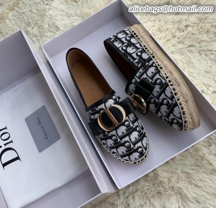 Most Popular Dior CD Bow Espadrilles in Black Oblique Canvas G12014 2020