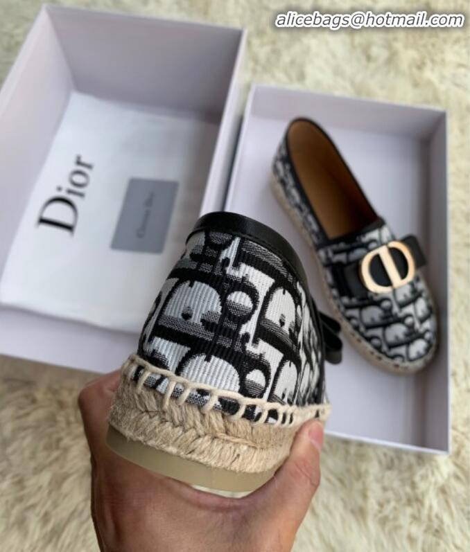 Most Popular Dior CD Bow Espadrilles in Black Oblique Canvas G12014 2020