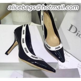 Charming Dior J'Adior High-Heel Pump in Patent Calfskin and Embroidered Ribbon G12732 2020