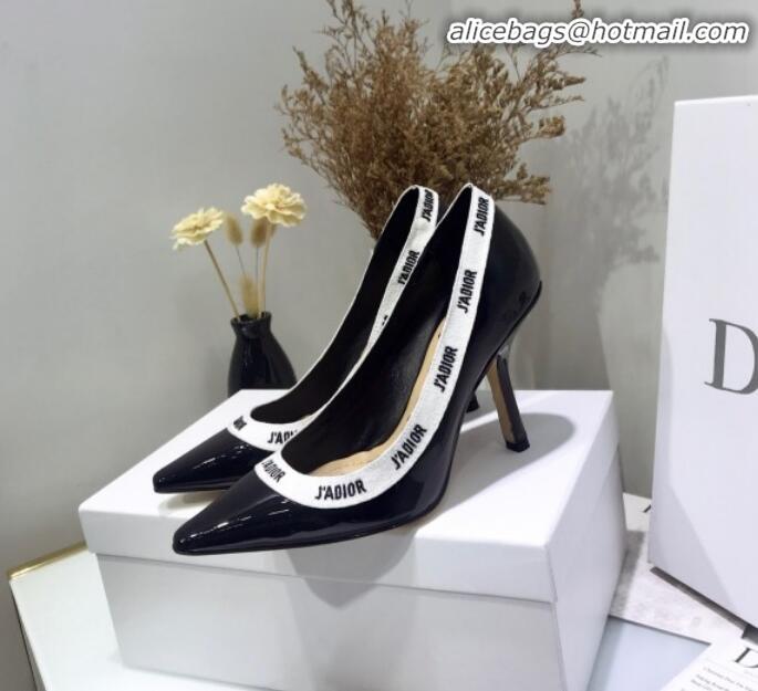 Charming Dior J'Adior High-Heel Pump in Patent Calfskin and Embroidered Ribbon G12732 2020