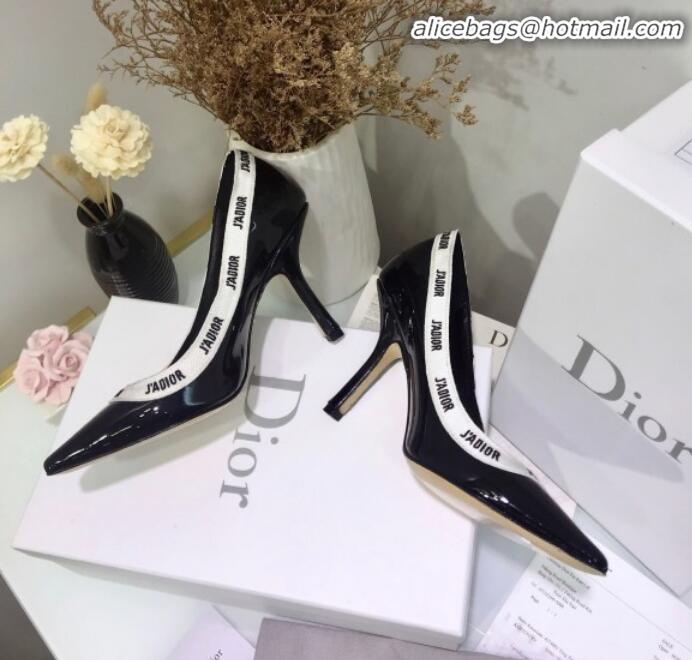 Charming Dior J'Adior High-Heel Pump in Patent Calfskin and Embroidered Ribbon G12732 2020