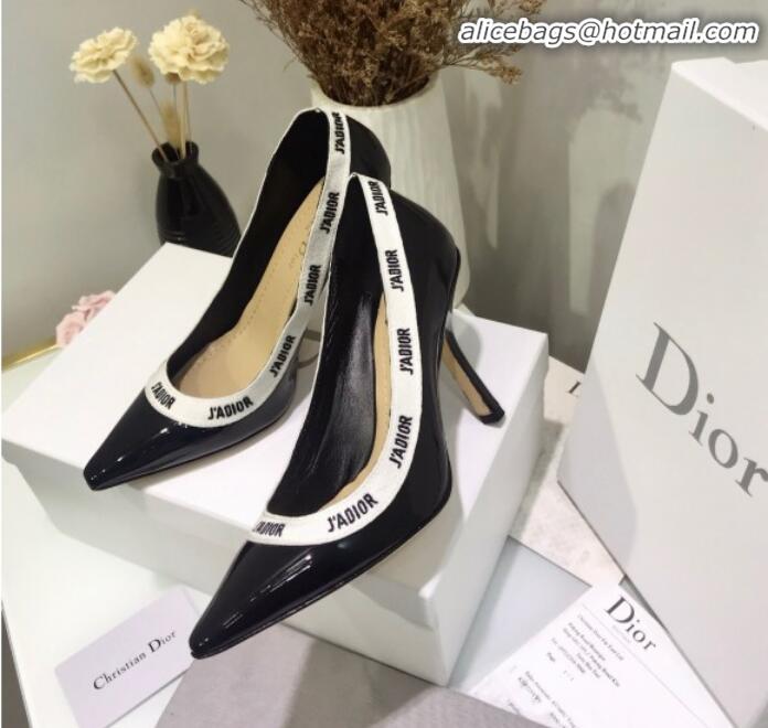 Charming Dior J'Adior High-Heel Pump in Patent Calfskin and Embroidered Ribbon G12732 2020