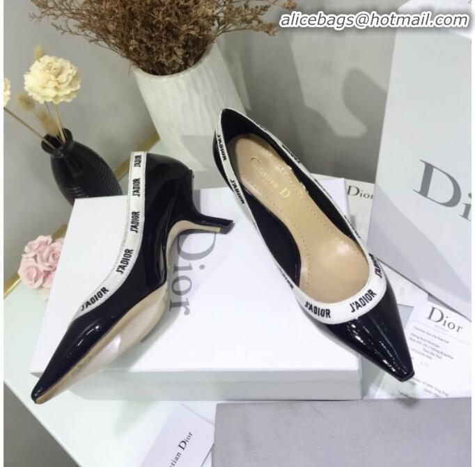 Good Quality Dior J'Adior Mid-Heel Pump in Patent Calfskin and Embroidered Ribbon G12733 2020