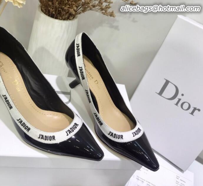 Good Quality Dior J'Adior Mid-Heel Pump in Patent Calfskin and Embroidered Ribbon G12733 2020