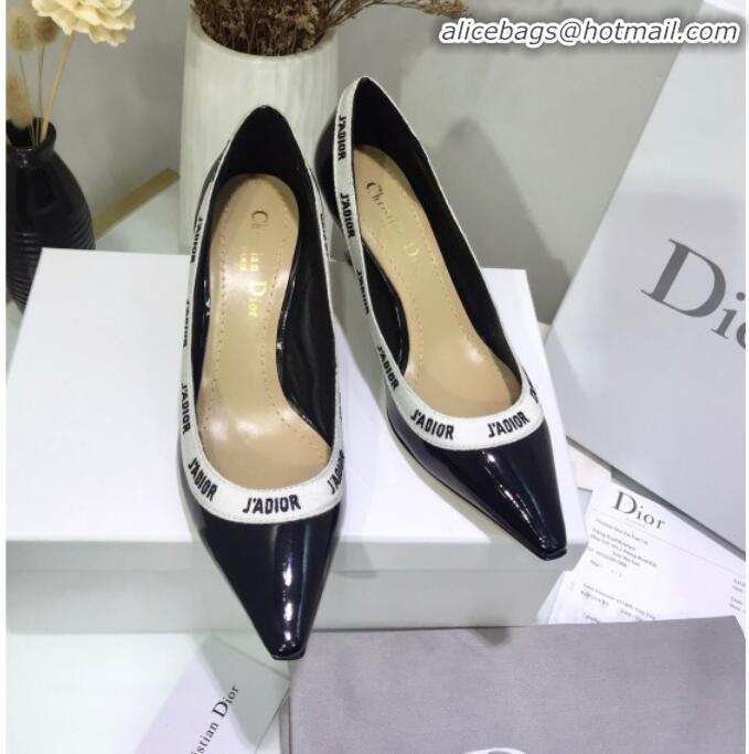 Good Quality Dior J'Adior Mid-Heel Pump in Patent Calfskin and Embroidered Ribbon G12733 2020