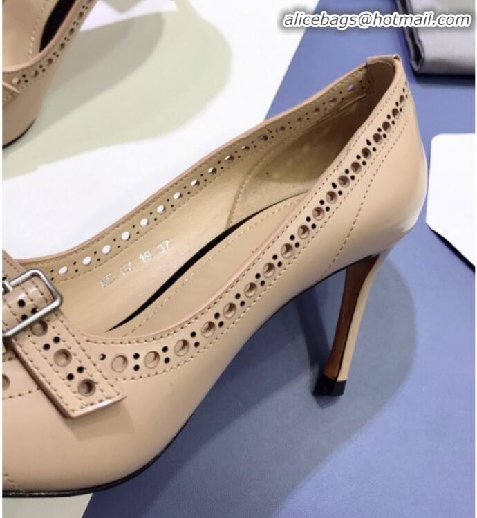 Discount Dior Spectadior Strap Pumps in Perforated Leather G21804 Nude/Black 2020