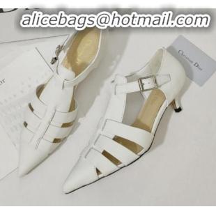 Perfect Dior Sauvage Calfskin Strap Pumps G22340 White 2020