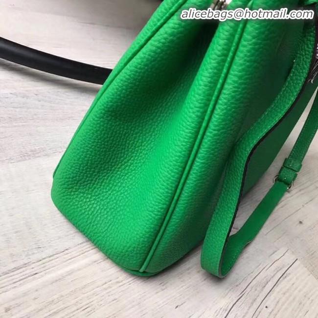 Grade Design Dior Diorissimo Bag in Original Grainy Leather CD0678 green & silver-Tone Metal