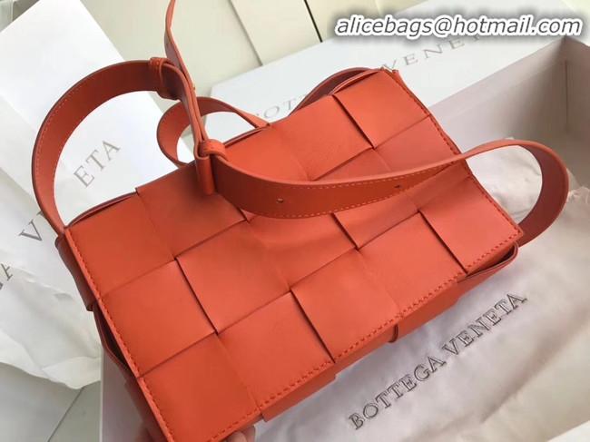 Trendy Design Bottega Veneta Sheepskin Weaving Original Leather 578004 orange