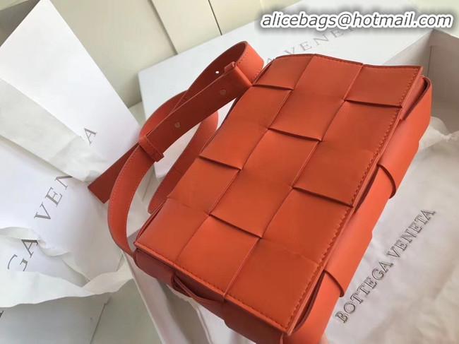 Trendy Design Bottega Veneta Sheepskin Weaving Original Leather 578004 orange