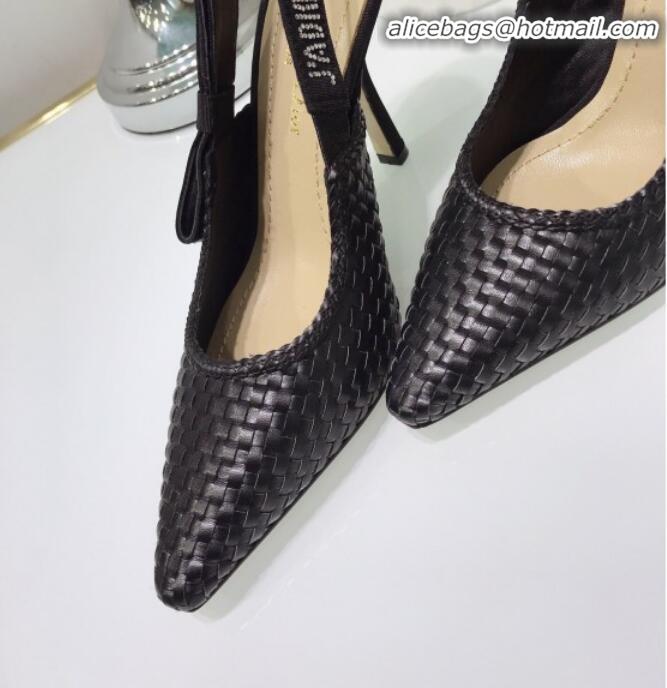 Most Popular Dior J'Adior Slingback High-Heel Pumps in Braided Black Lambskin G23125 2020