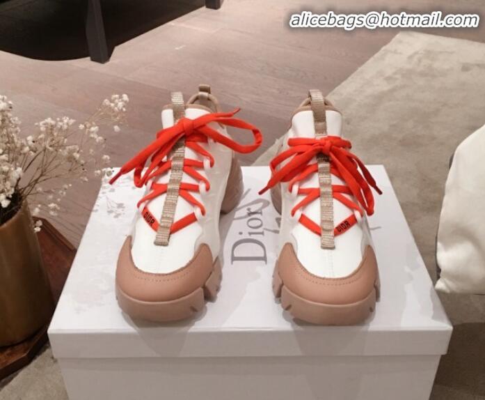 Luxury Dior D-Connect Phoenix Low-top Sneakers G11636 White/Orange 2020