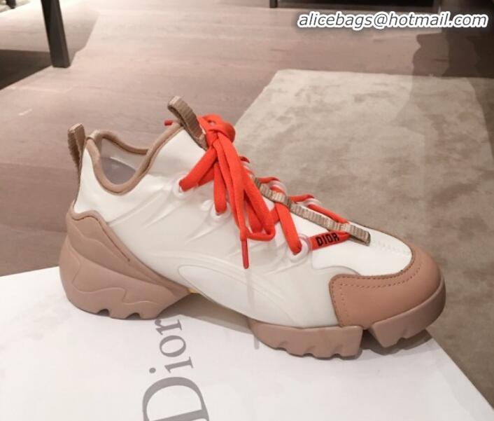 Luxury Dior D-Connect Phoenix Low-top Sneakers G11636 White/Orange 2020