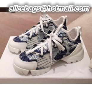 Top Quality Dior D-Connect Butterfly Neoprene Low-top Sneakers G11639 Navy Blue 2020