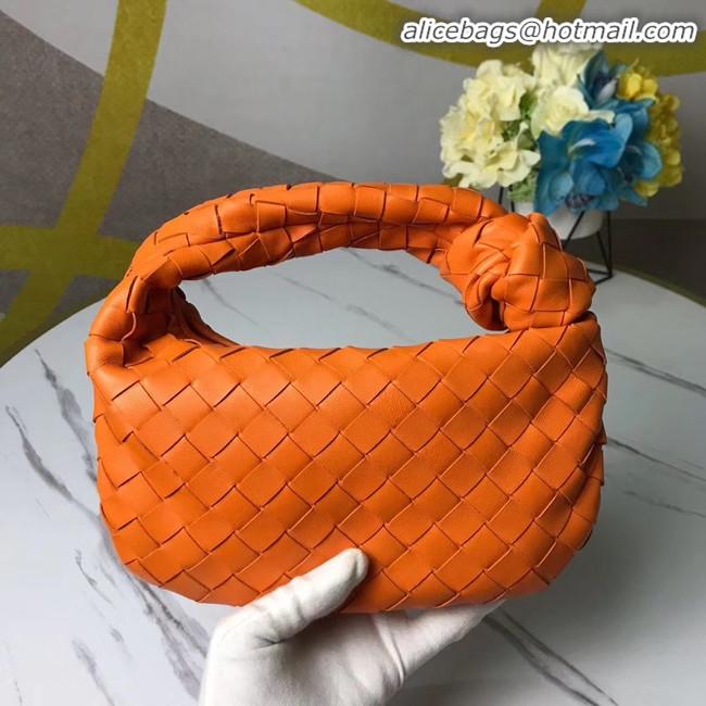 Discount Classic Bottega Veneta Original Weave Leather Bag BV4588 orange