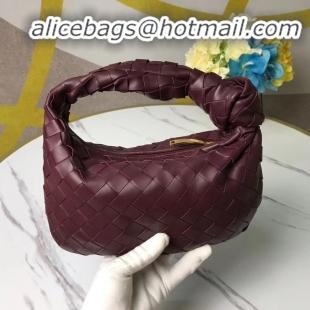 Stylish Unique Bottega Veneta Original Weave Leather Bag BV4588 Burgundy