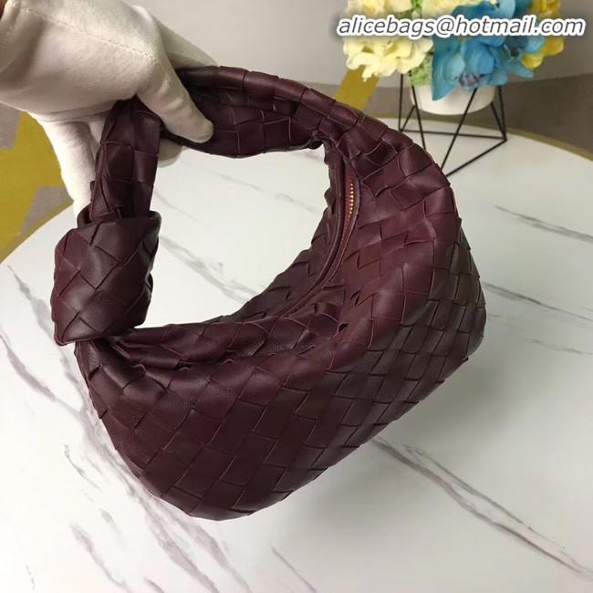 Stylish Unique Bottega Veneta Original Weave Leather Bag BV4588 Burgundy