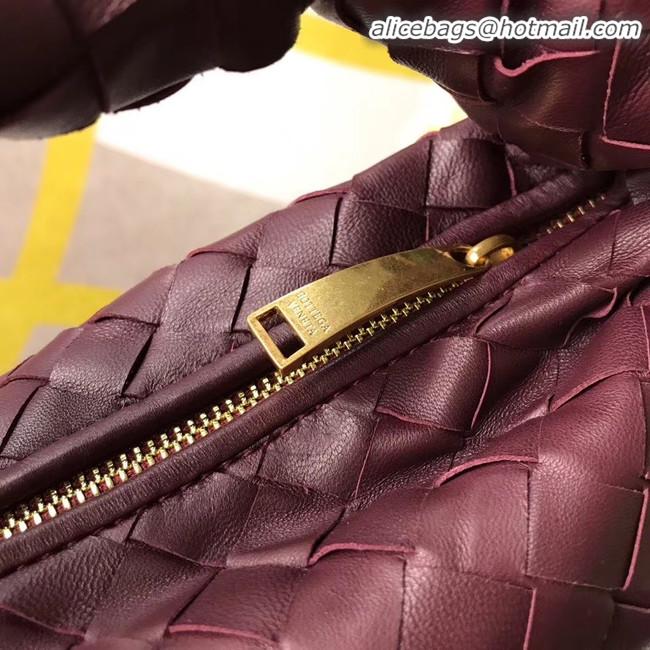 Stylish Unique Bottega Veneta Original Weave Leather Bag BV4588 Burgundy