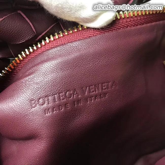 Stylish Unique Bottega Veneta Original Weave Leather Bag BV4588 Burgundy