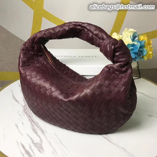 Grade Inexpensive Bottega Veneta Original Weave Leather Bag BV4589 Burgundy