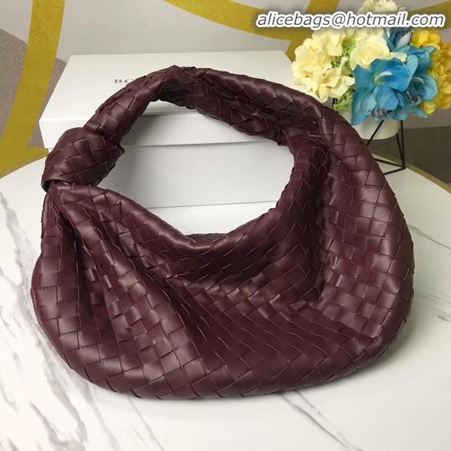 Grade Inexpensive Bottega Veneta Original Weave Leather Bag BV4589 Burgundy