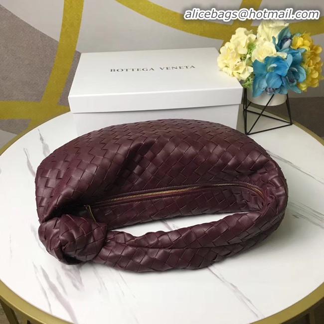 Grade Inexpensive Bottega Veneta Original Weave Leather Bag BV4589 Burgundy