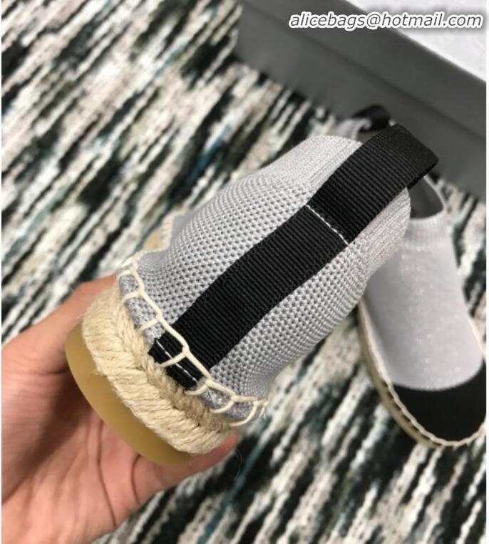 Most Popular Prada Hemp Rope Knit Boot Espadrilles G82749 Silver