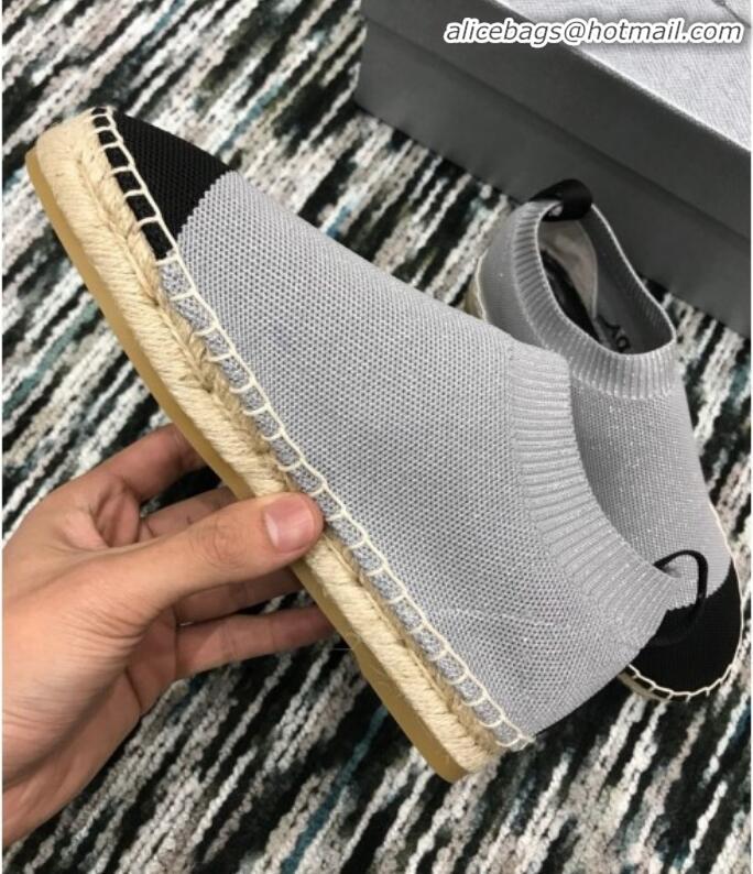 Most Popular Prada Hemp Rope Knit Boot Espadrilles G82749 Silver