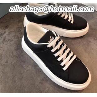 Pretty Style Prada Calfskin Logo Back Sneakers P91907 Black