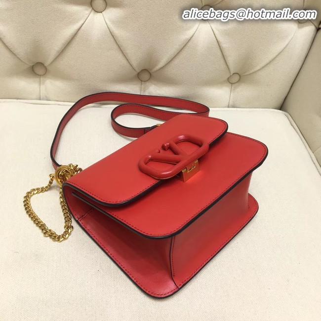 Good Looking VALENTINO VLOCK Origianl leather shoulder bag 0906 red