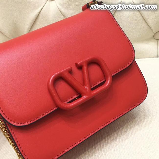 Good Looking VALENTINO VLOCK Origianl leather shoulder bag 0906 red