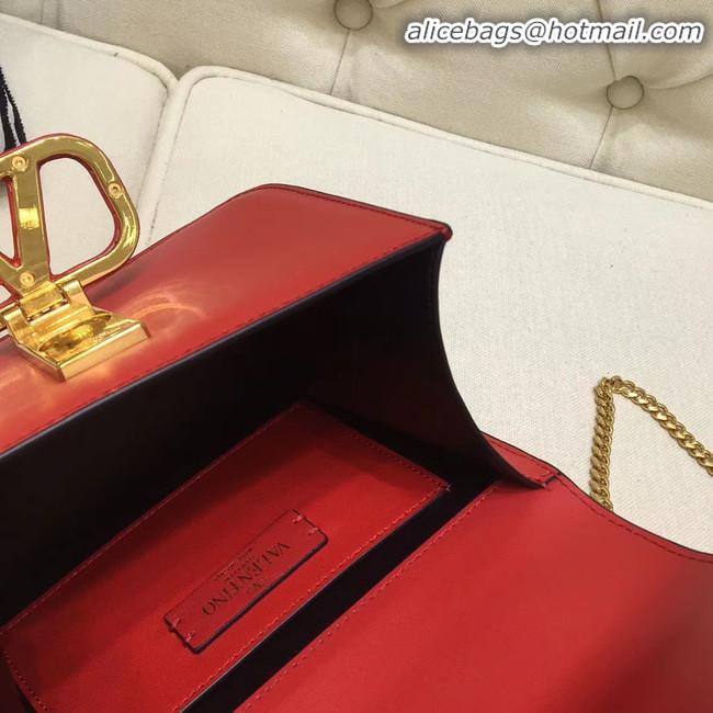 Good Looking VALENTINO VLOCK Origianl leather shoulder bag 0906 red