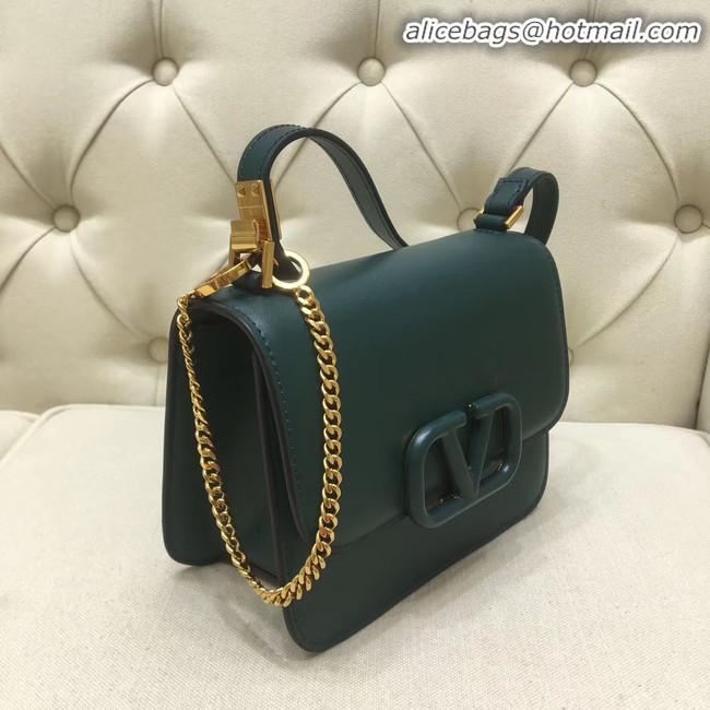 Reproduction VALENTINO VLOCK Origianl leather shoulder bag 0906 green