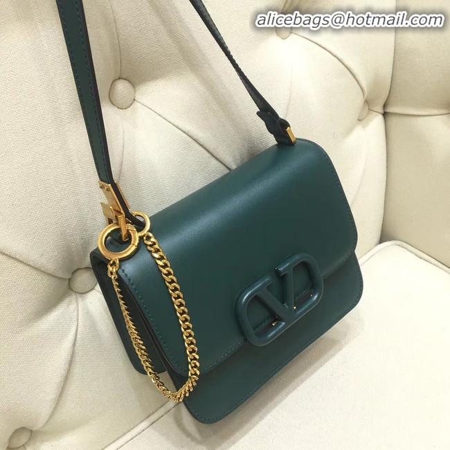 Reproduction VALENTINO VLOCK Origianl leather shoulder bag 0906 green