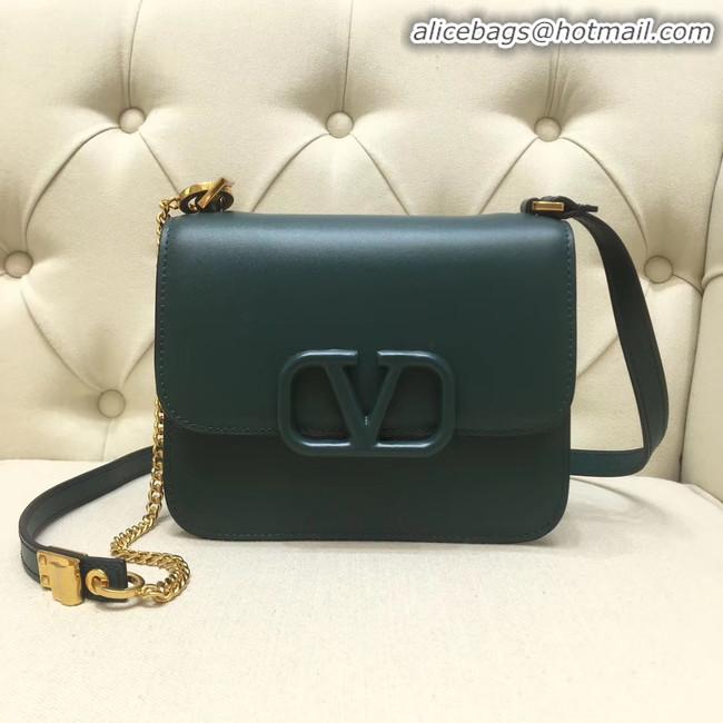 Reproduction VALENTINO VLOCK Origianl leather shoulder bag 0906 green