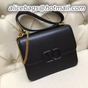 Unique Style VALENTINO VLOCK Origianl leather shoulder bag 0908 black