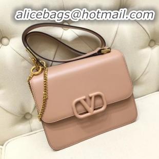 Original Cheap VALENTINO VLOCK Origianl leather shoulder bag 0908 pink