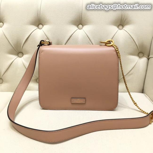 Original Cheap VALENTINO VLOCK Origianl leather shoulder bag 0908 pink