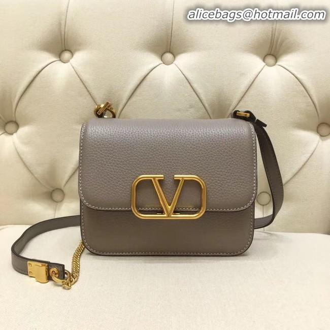 Imitation VALENTINO VLOCK Origianl leather shoulder bag 0905 grey