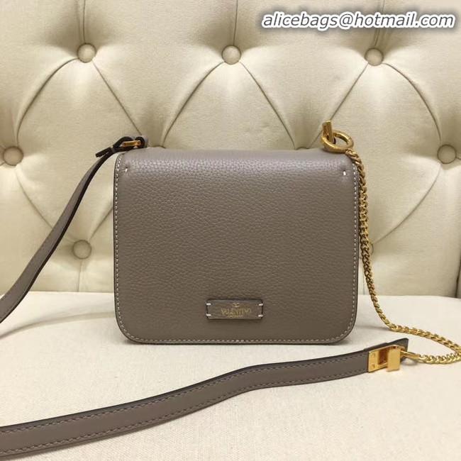 Imitation VALENTINO VLOCK Origianl leather shoulder bag 0905 grey