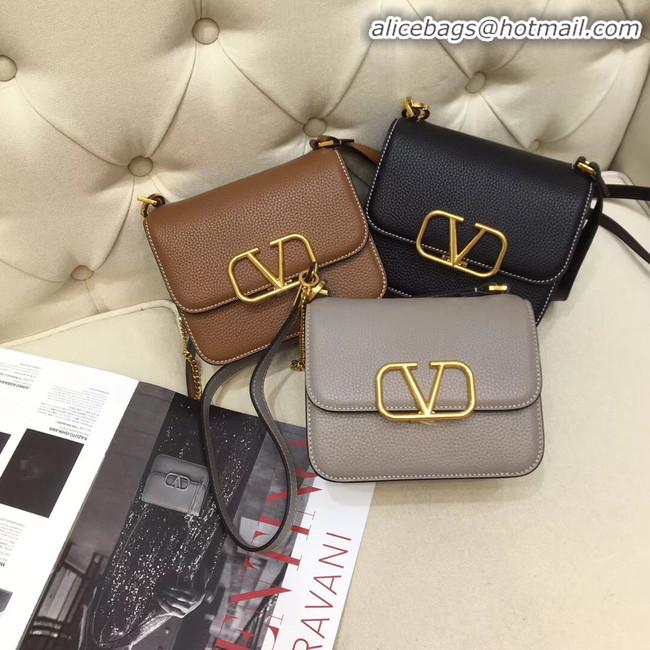 Buy Classic VALENTINO VLOCK Origianl leather shoulder bag 0905 brown