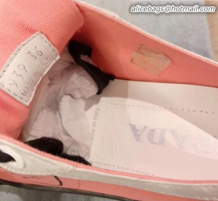 Best Product Prada Canvas Logo Side Low-top Sneakers P13024 Pink 2020