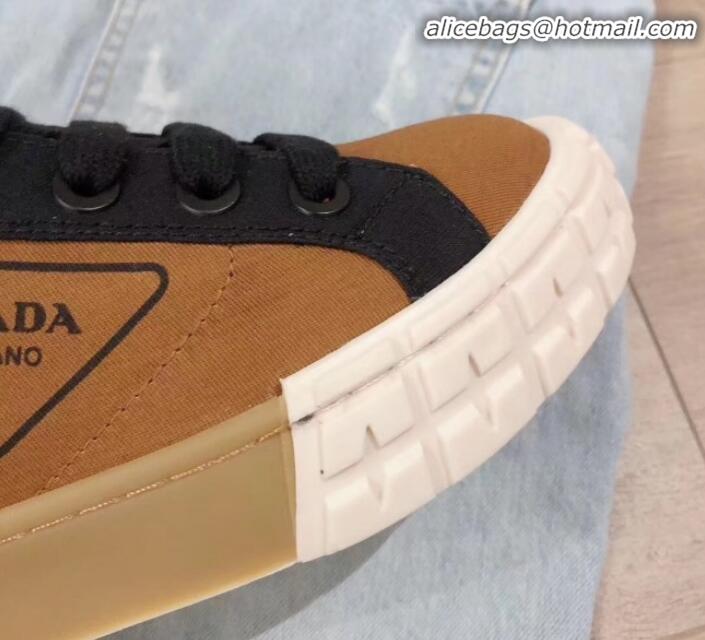 Well Crafted Prada Canvas Logo Side High-top Sneakers P13031 Dark Khaki 2020