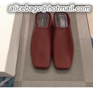 Good Product Celine Soft Moccasin Babouche in Nappa Lambskin C10901 Burgundy